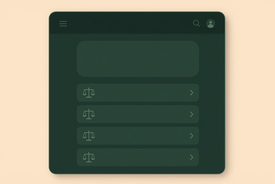Top-rated lawyers directory illustration